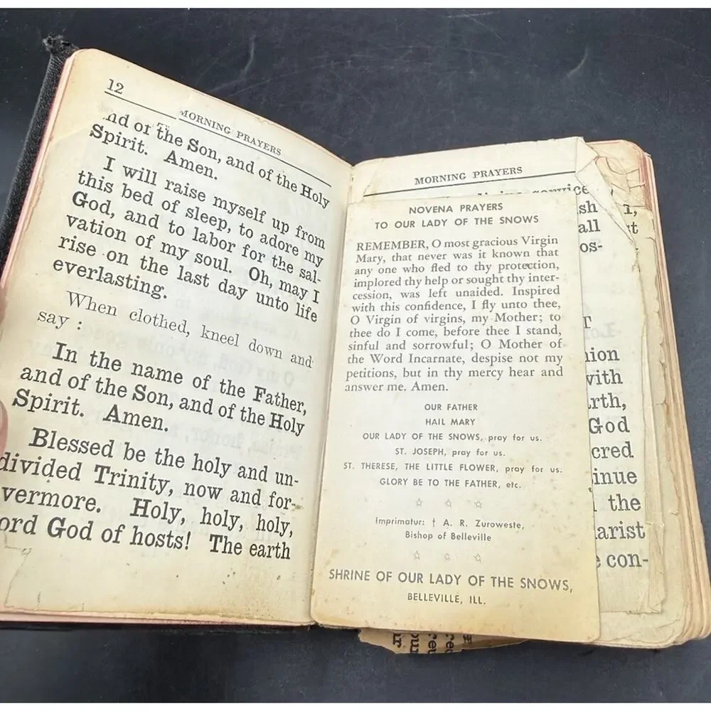 Priest Personal 1940’s Key Of Heaven Catholic Devotions Loaded W Holy Cards!